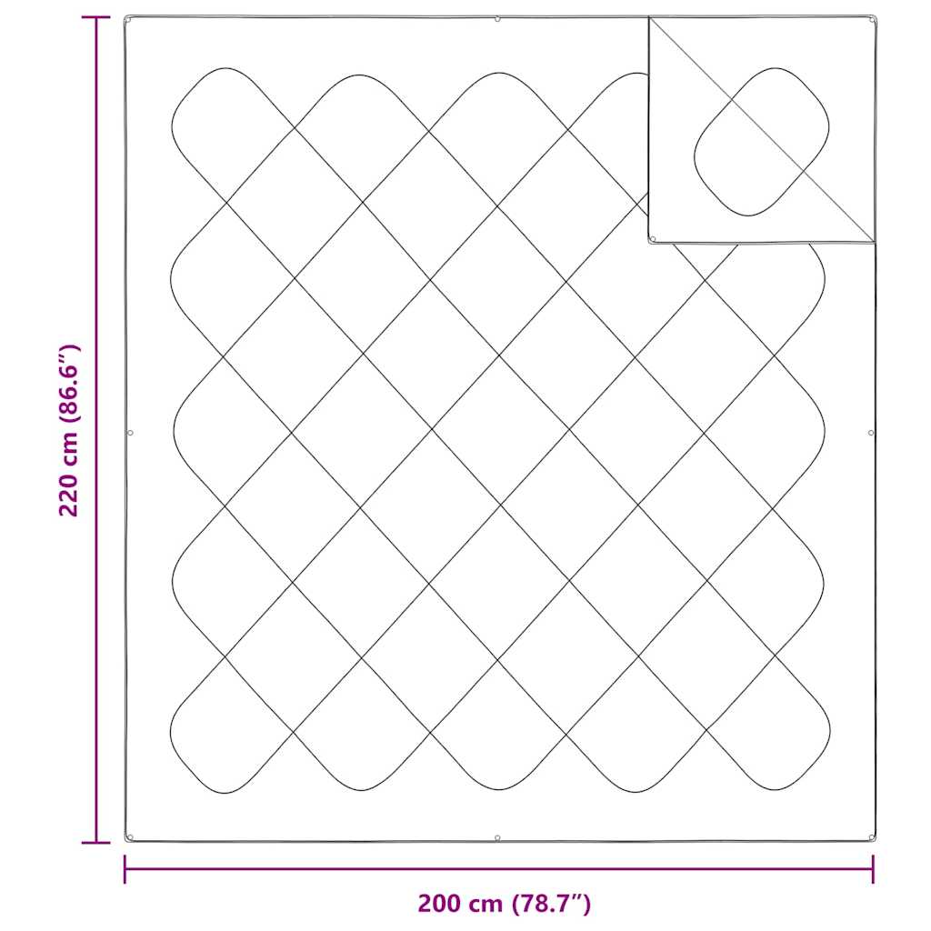 Piumone 2-in-1 220 x 200 x 10 cm Inverno Poliestere Bianco