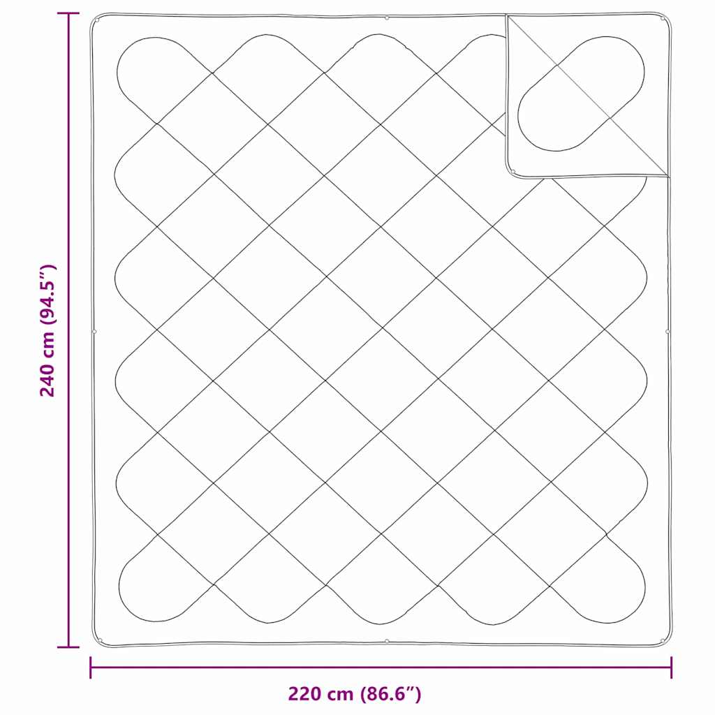 Piumone 2-in-1 240 x 220 x 8 cm Inverno Poliestere Bianco