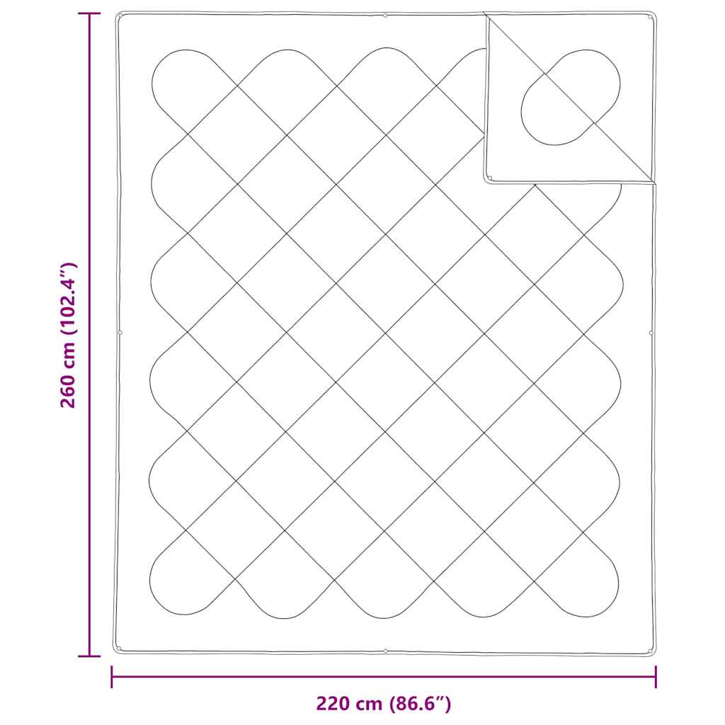Piumone 2-in-1 260 x 220 x 10 cm Inverno Poliestere Bianco