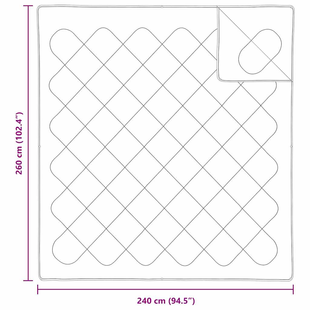 Piumone 2-in-1 262 x 242 x 10 cm Inverno Poliestere Bianco