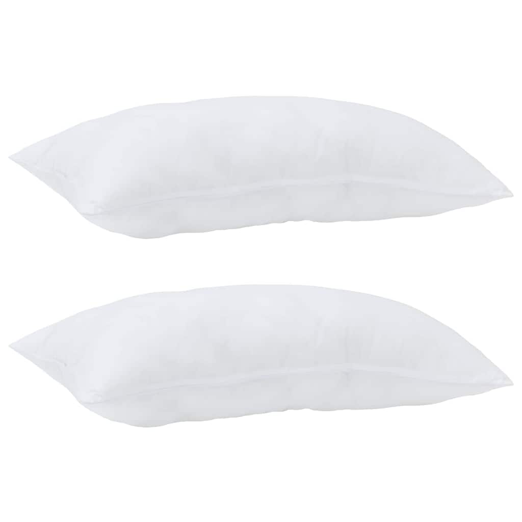 Cuscino 2 pz 80 x 40 x 20 cm Poliestere Bianco