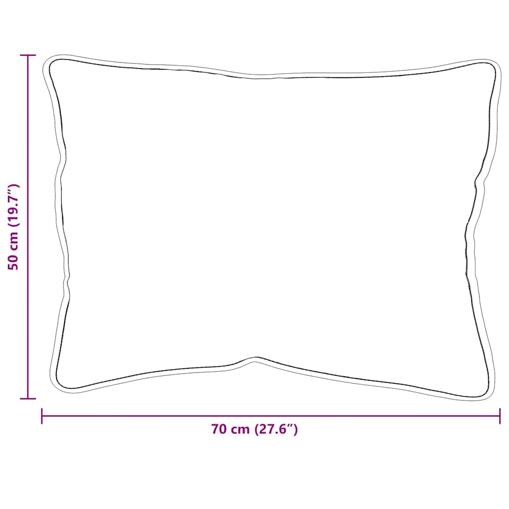 Cuscino 2 pz 70 x 52 x 20 cm Poliestere Bianco
