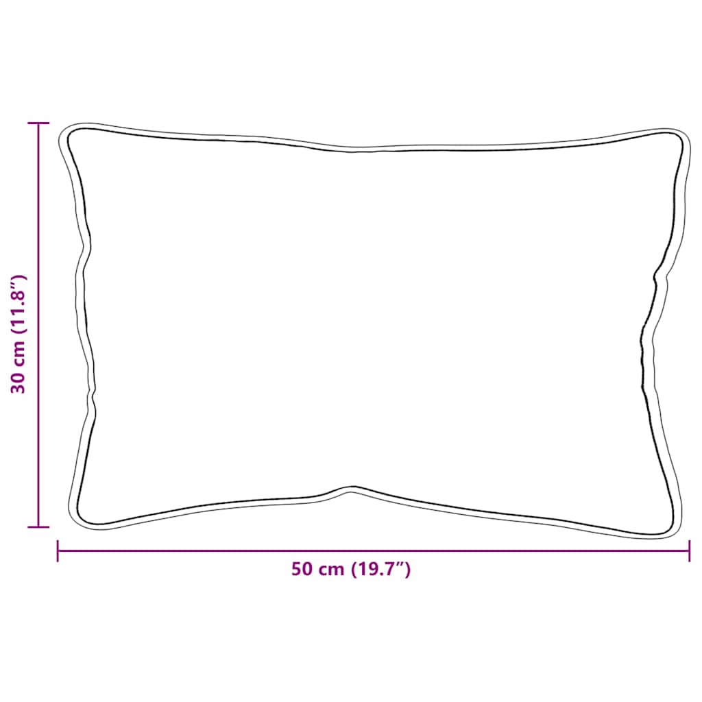 Cuscino 2 pz 51 x 31 x 20 cm Poliestere Bianco