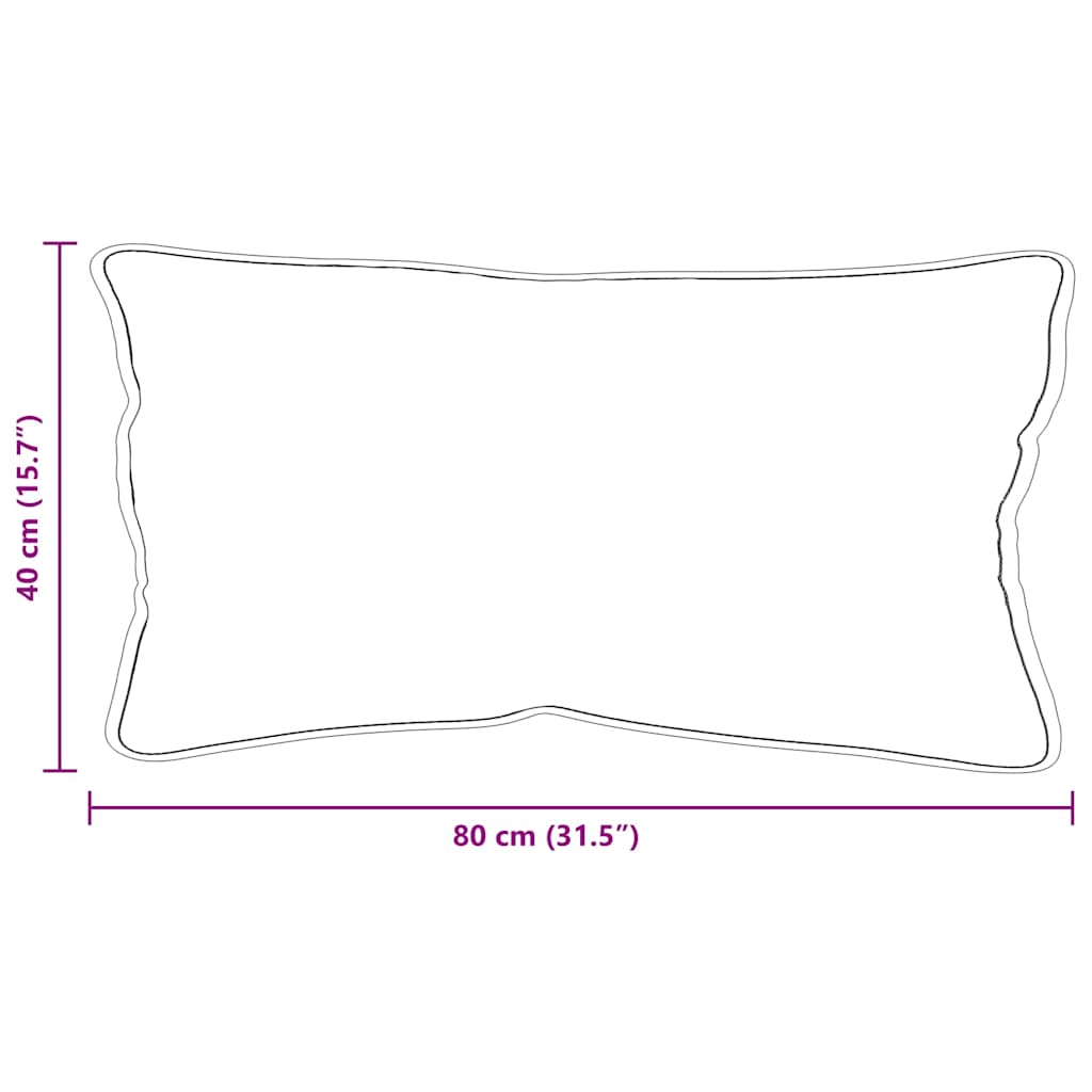 Cuscino 2 pz 81 x 42 x 20 cm Poliestere Bianco