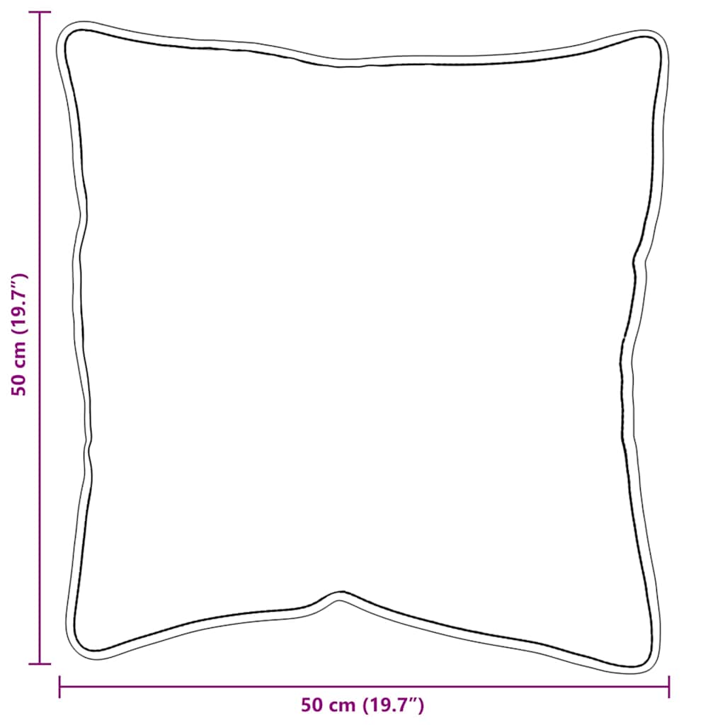 Cuscino 2 pz 51 x 50 x 20 cm Poliestere Bianco