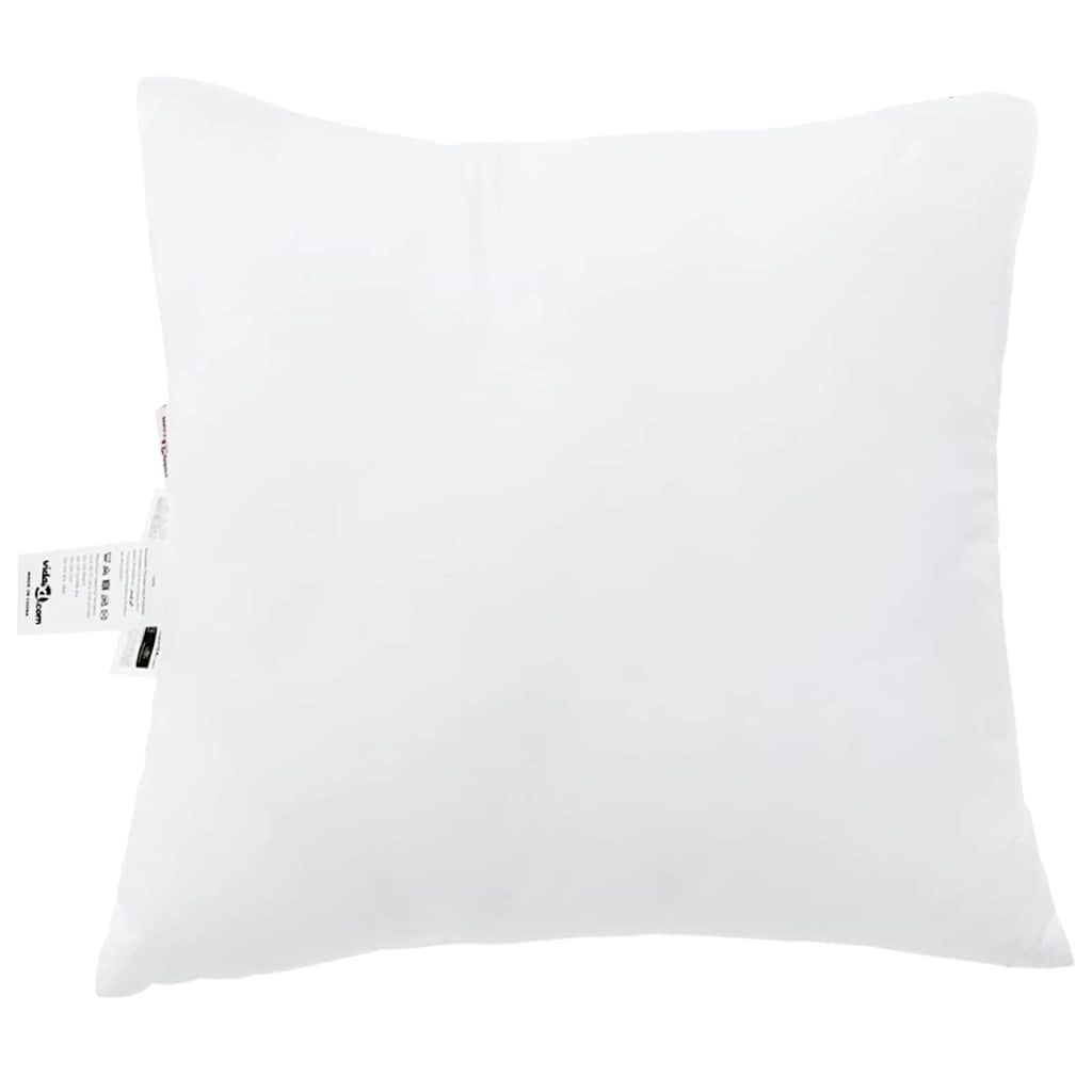 Cuscino 2 pz 51 x 50 x 20 cm Poliestere Bianco