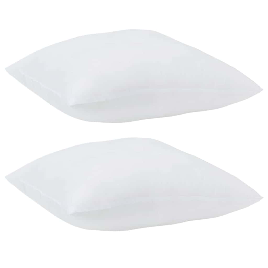 Cuscino 2 pz 51 x 50 x 20 cm Poliestere Bianco