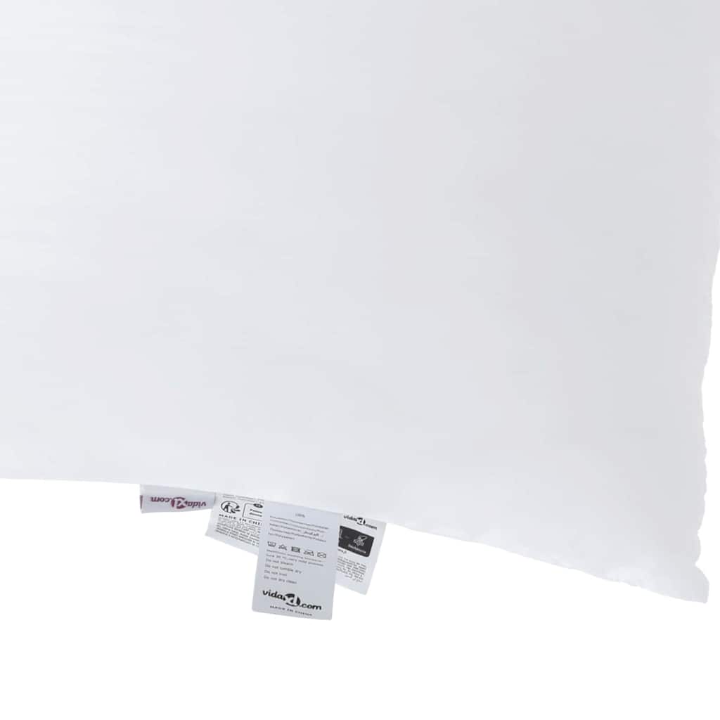 Cuscino 2 pz 51 x 50 x 20 cm Poliestere Bianco