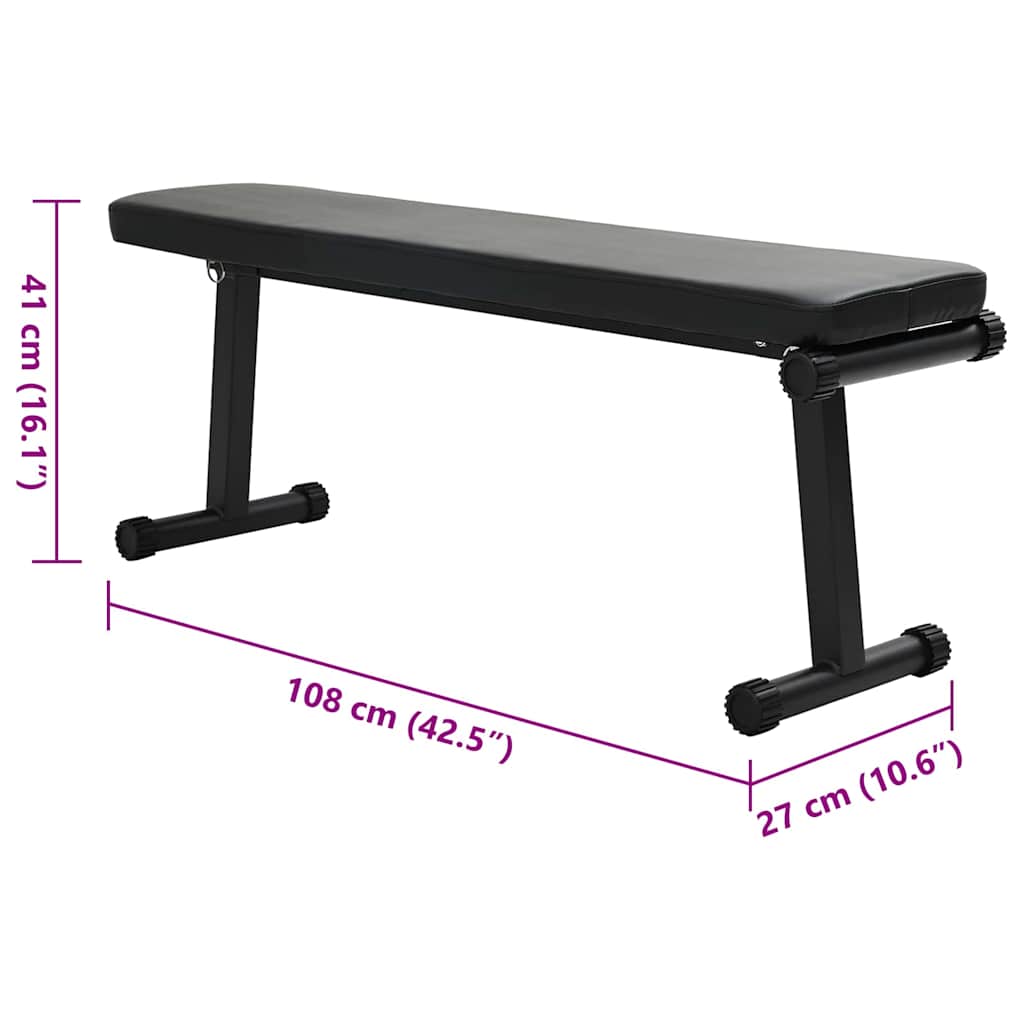 Panca per Pesi Nero 108 x 27 x 41 cm