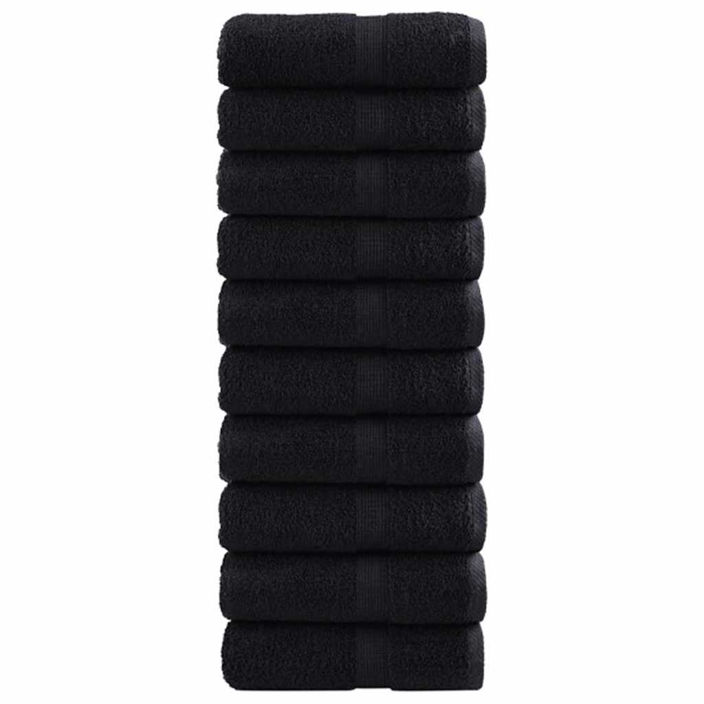 Asciugamano per Ospiti SOLUND 50 pz Nero 30 x 30 cm 550 gsm