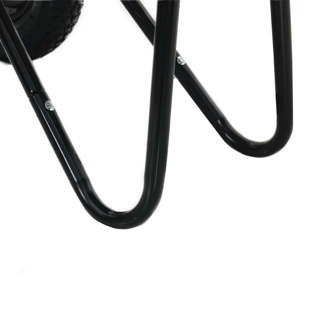 Carriole Argento e Nero 80 L 120 kg Acciaio zincato