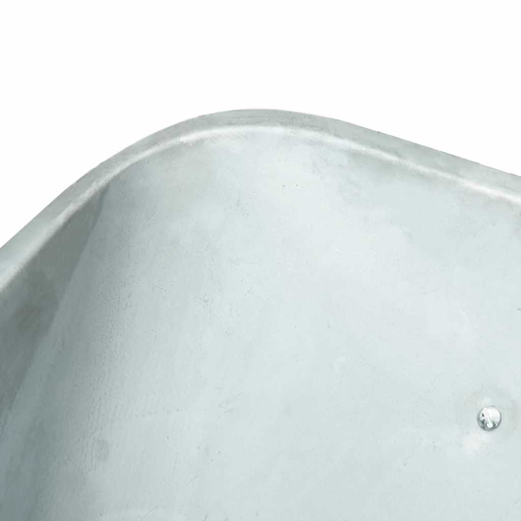 Carriole Argento e Nero 80 L 120 kg Acciaio zincato