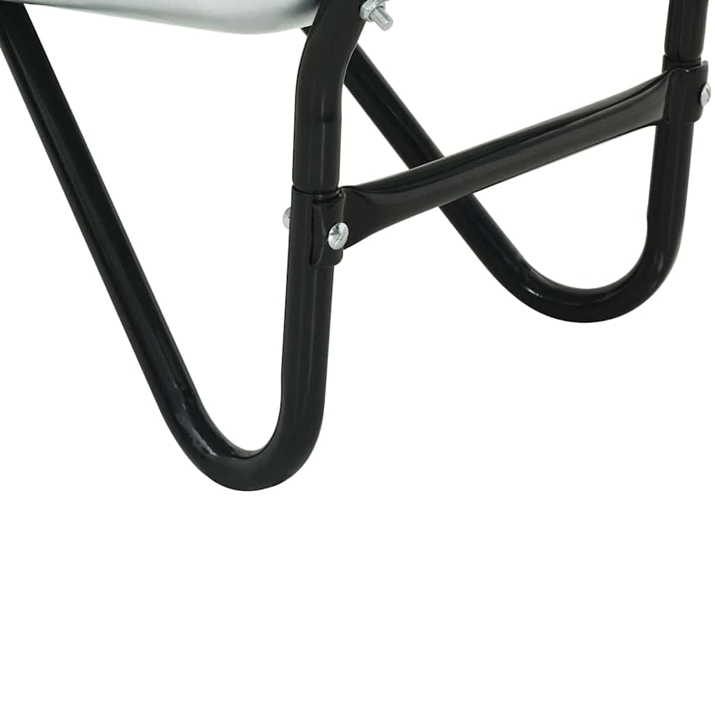 Carriole Argento e Nero 80 L 120 kg Acciaio zincato