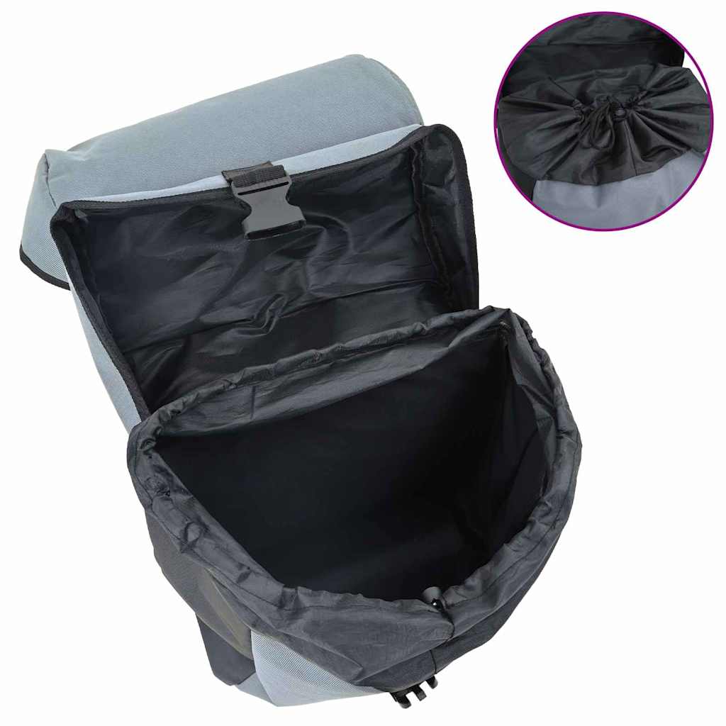 Borsa per biciclette Grigio e Nero 31,5 x 15,5 x 40 cm