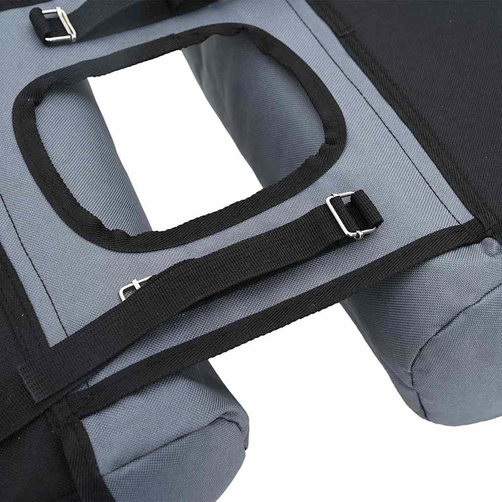 Borsa per biciclette Grigio e Nero 31,5 x 15,5 x 40 cm