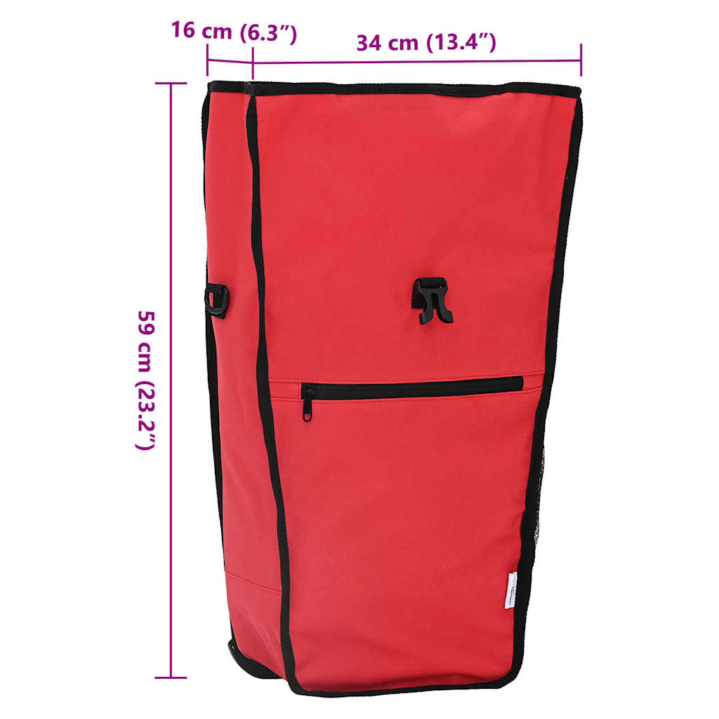 Borsa per biciclette Rosso 34 x 16 x 59 cm Poliestere
