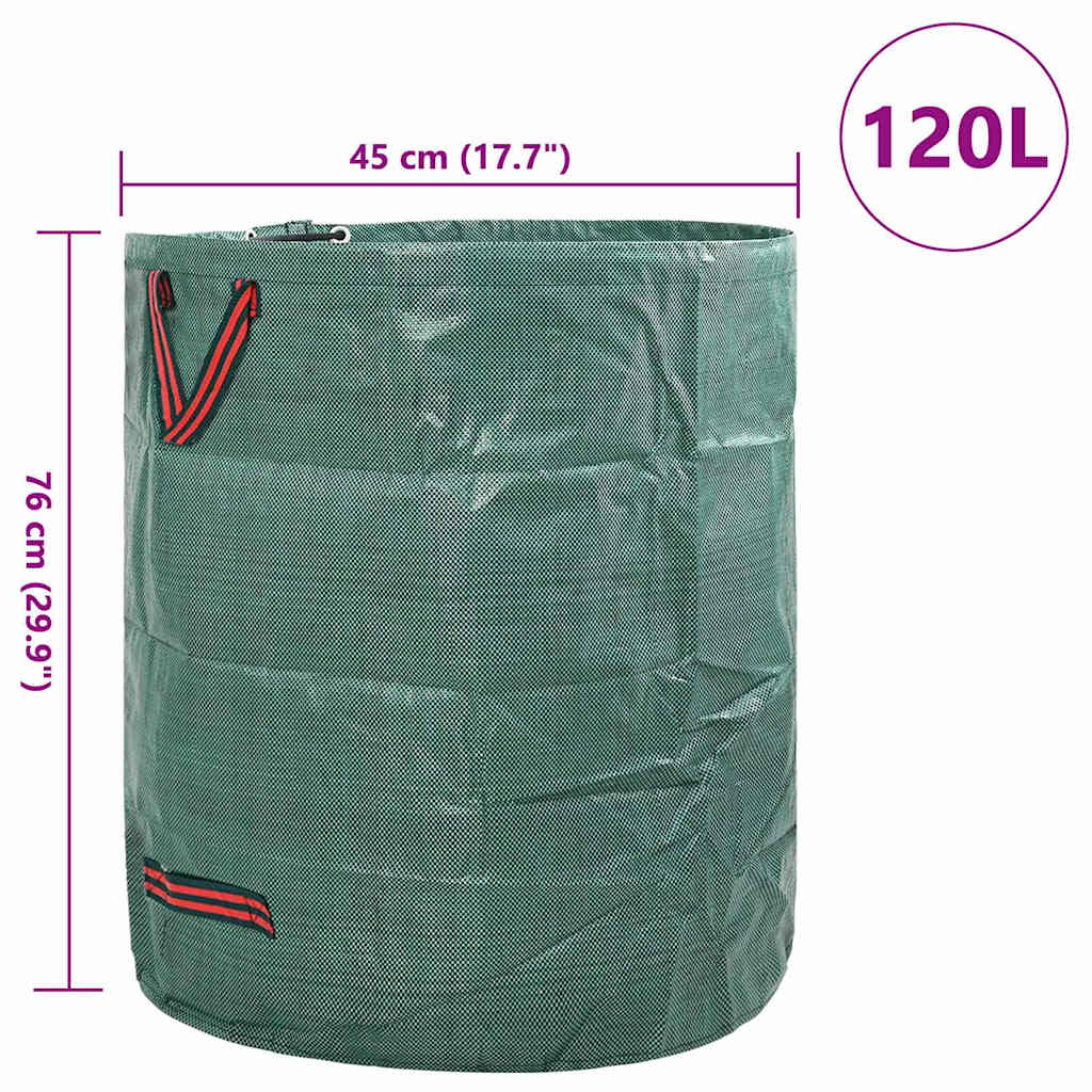 Sacchi per Rifiuti da Giardino 12 pz 120 l Verde Polipropilene