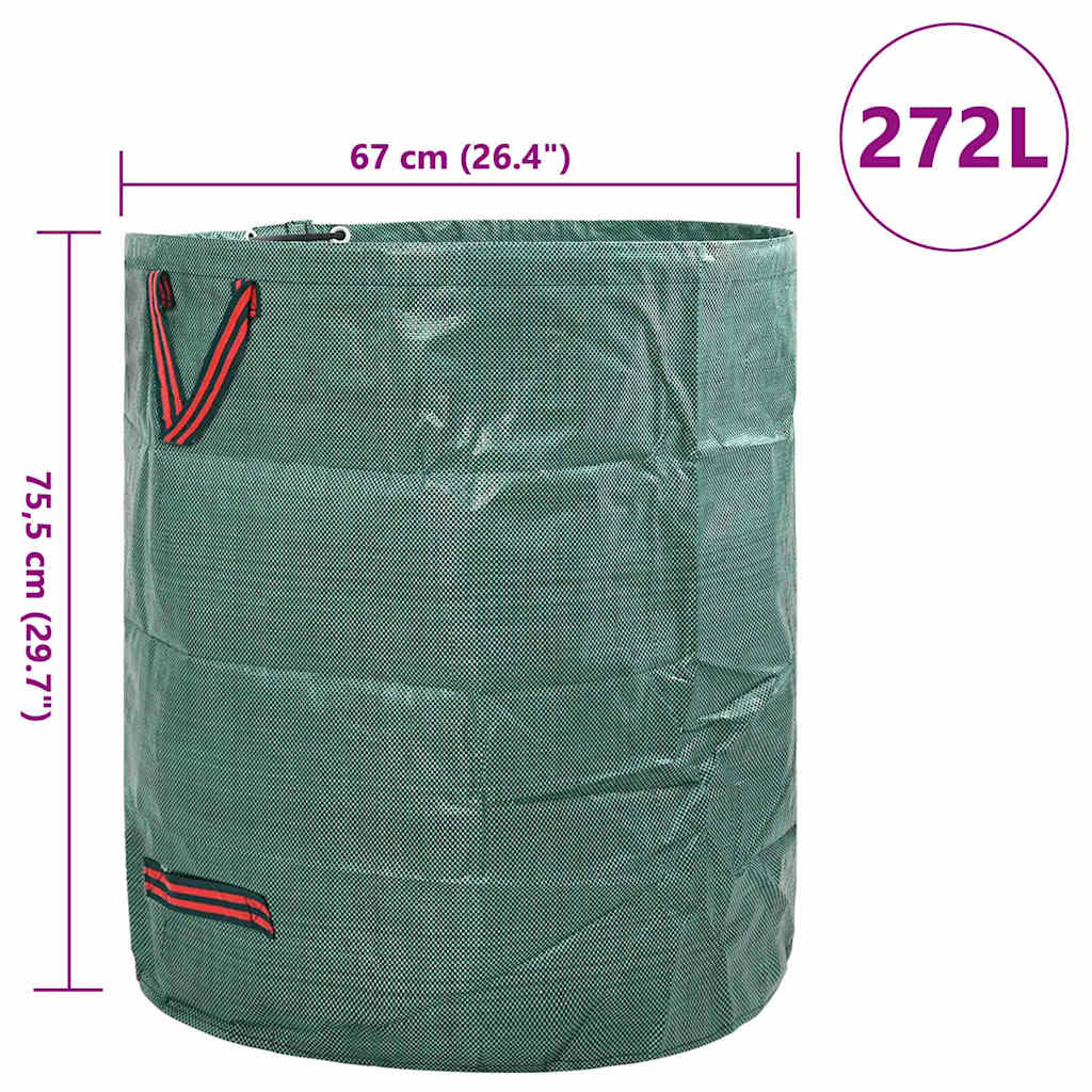 Sacchi per Rifiuti da Giardino 12 pz 272 l Verde Polipropilene