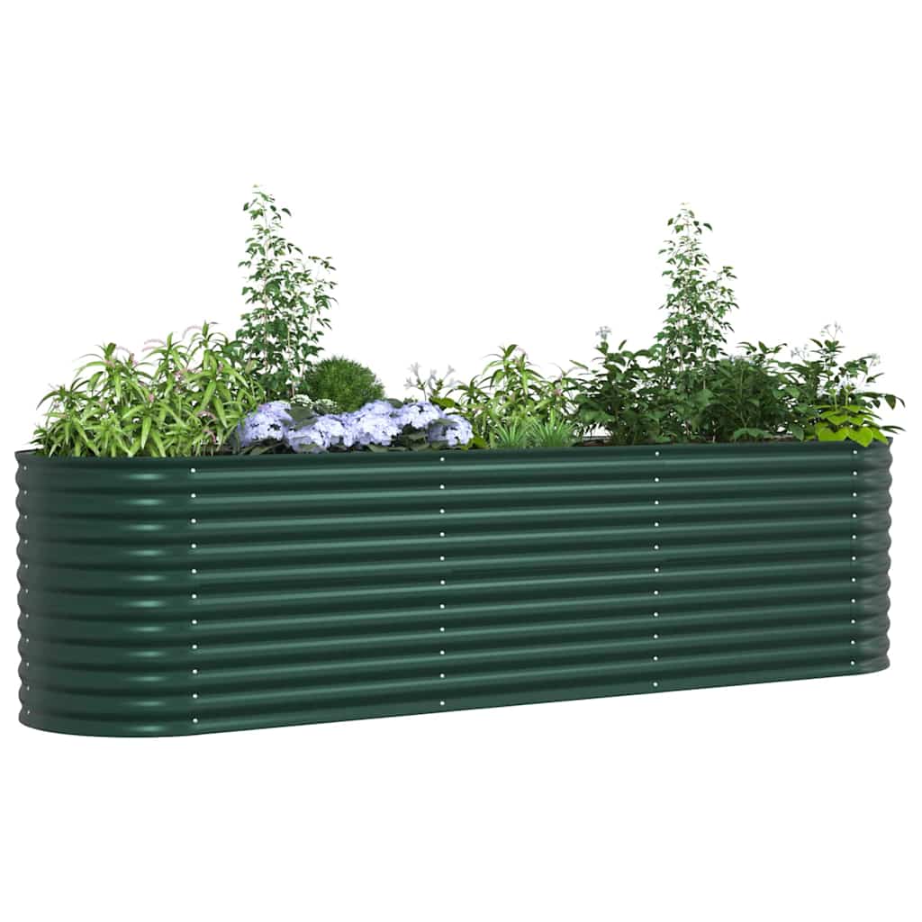 Letto Rialzato Verde 320 x 80 x 81 cm Acciaio
