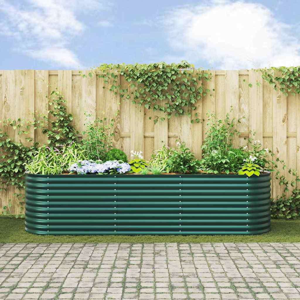Letto Rialzato Verde 320 x 80 x 81 cm Acciaio