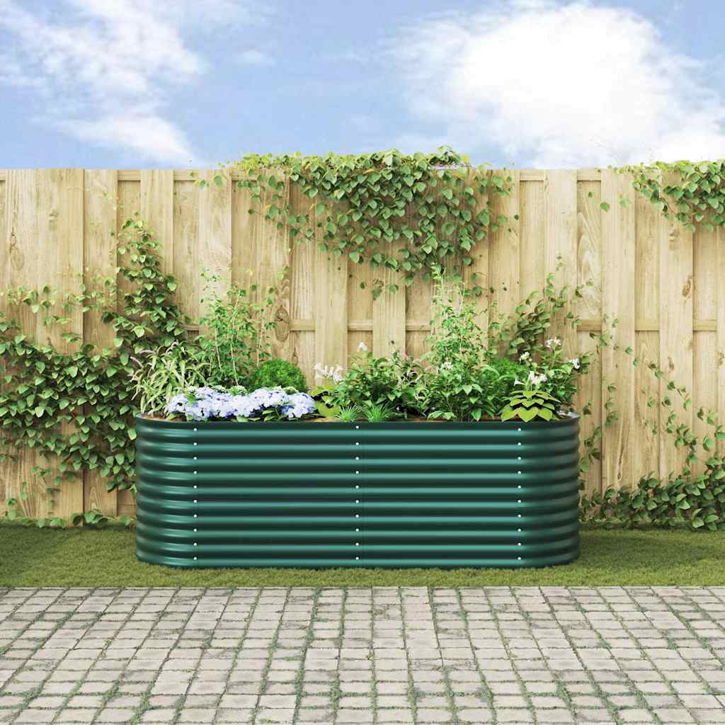 Letto Rialzato Verde 240 x 80 x 81 cm Acciaio