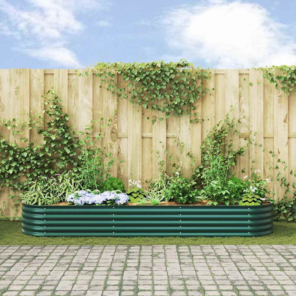 Letto Rialzato Verde 320 x 80 x 44 cm Acciaio