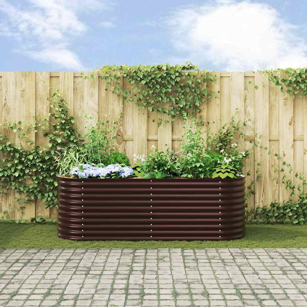 Letto Rialzato Marrone 240 x 80 x 81 cm Acciaio
