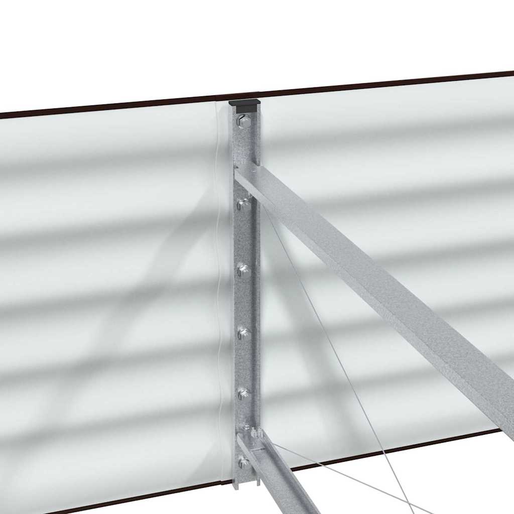 Letto Rialzato Marrone 400 x 80 x 44 cm Acciaio