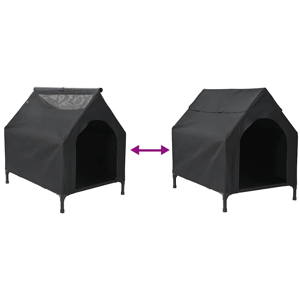 Casa per Animali Nero 90 x 65 x 83 cm Acciaio