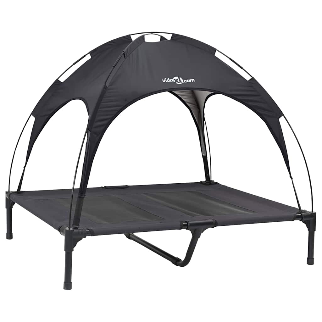 Letto per Cani Nero 92 x 77 x 82,5 cm Acciaio