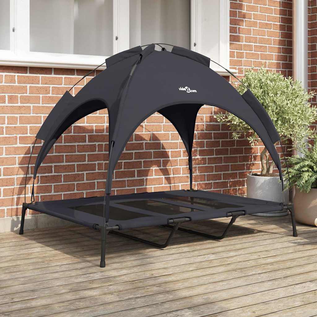 Letto per Cani Nero 122 x 93 x 106,5 cm Acciaio