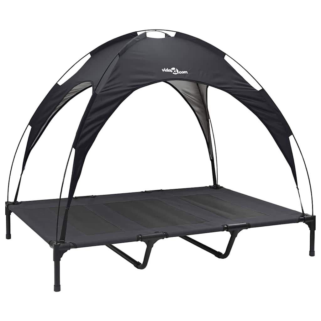 Letto per Cani Nero 122 x 93 x 106,5 cm Acciaio