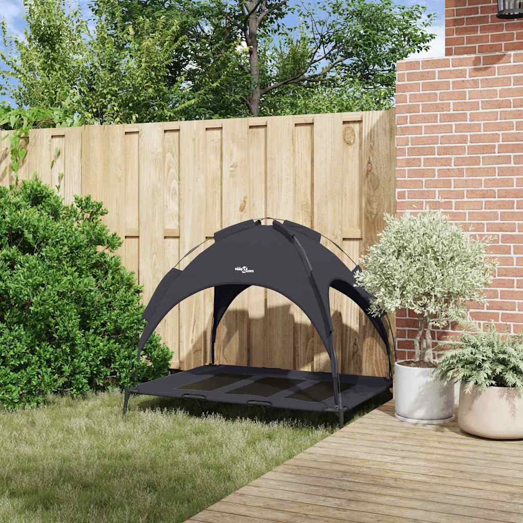 Letto per Cani Nero 122 x 93 x 106,5 cm Acciaio
