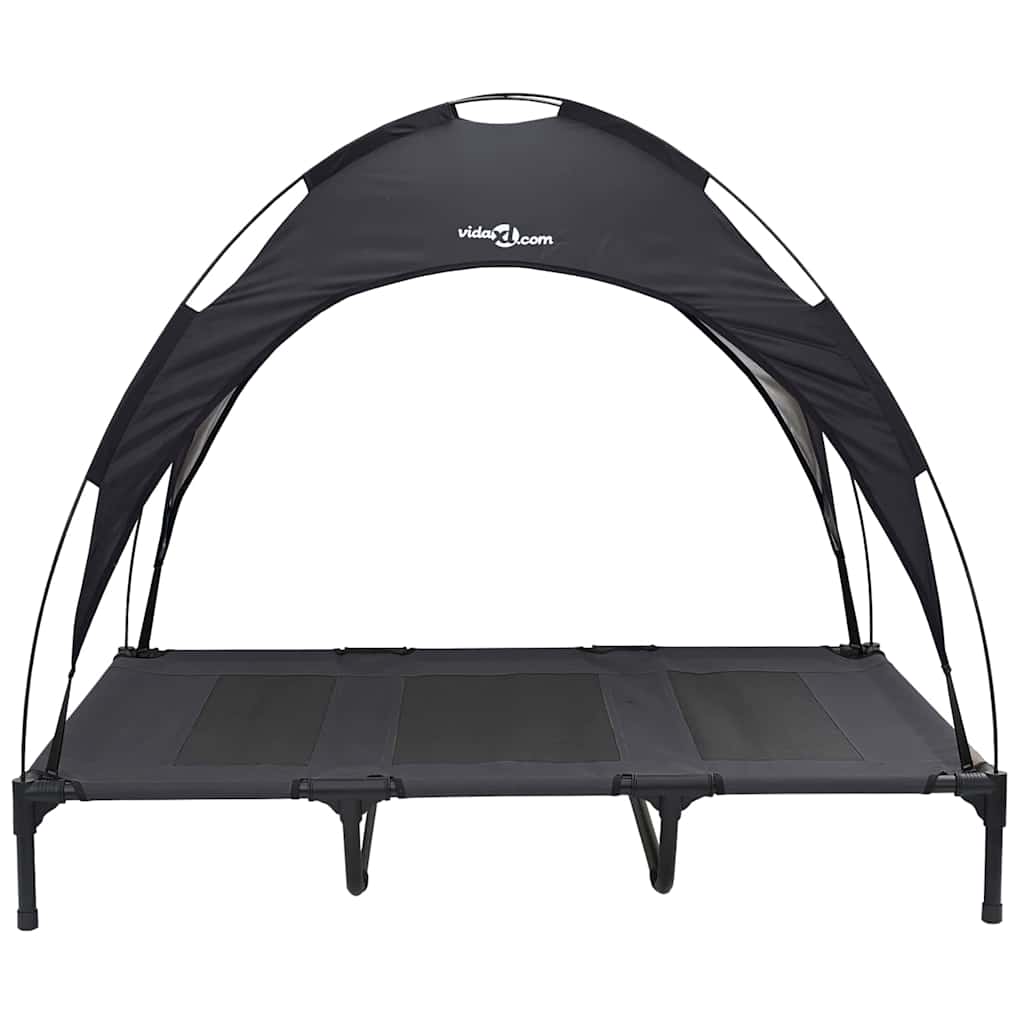 Letto per Cani Nero 122 x 93 x 106,5 cm Acciaio