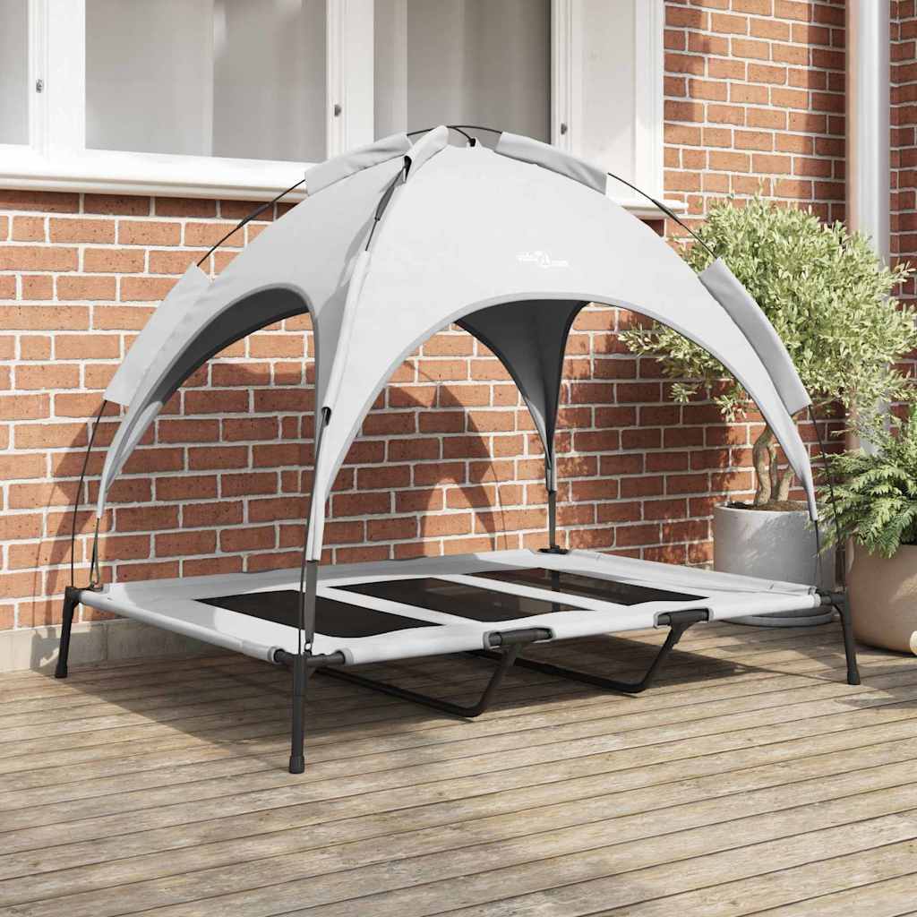Letto per Cani Grigio Argento 122 x 93 x 106,5 cm Acciaio