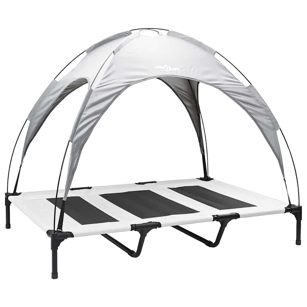 Letto per Cani Grigio Argento 122 x 93 x 106,5 cm Acciaio