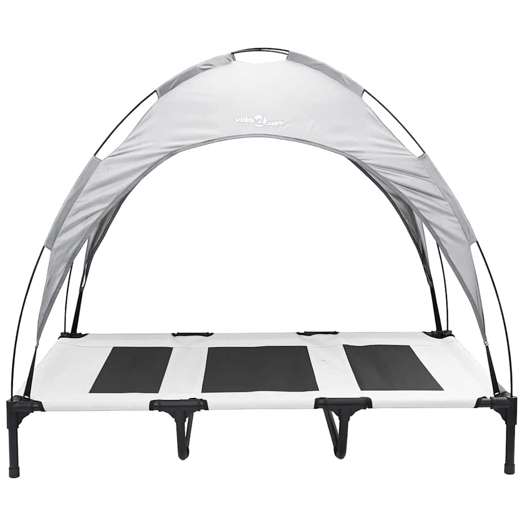 Letto per Cani Grigio Argento 122 x 93 x 106,5 cm Acciaio