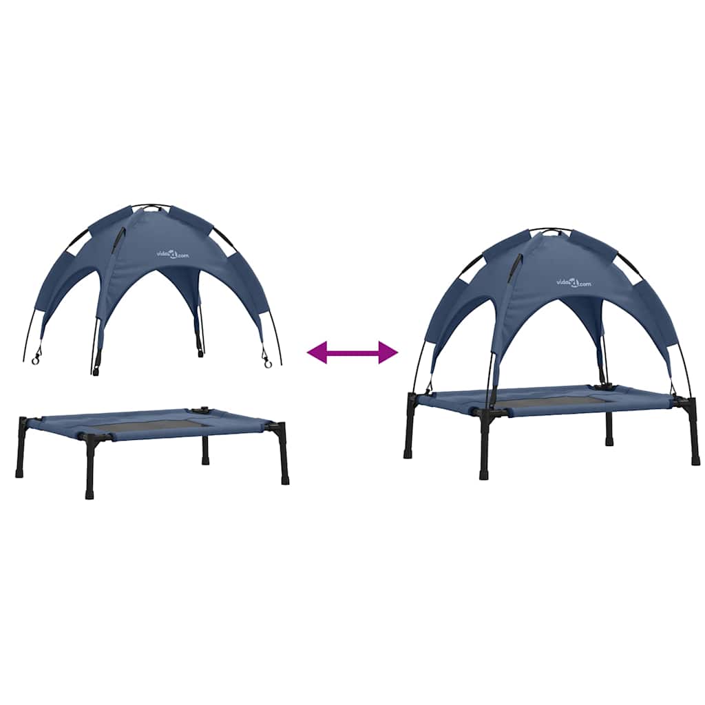 Letto per Cani Blu navy 76 x 62 x 70,5 cm Acciaio