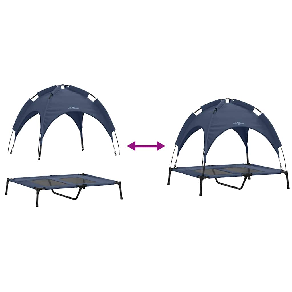 Letto per Cani Blu navy 92 x 77 x 82,5 cm Acciaio