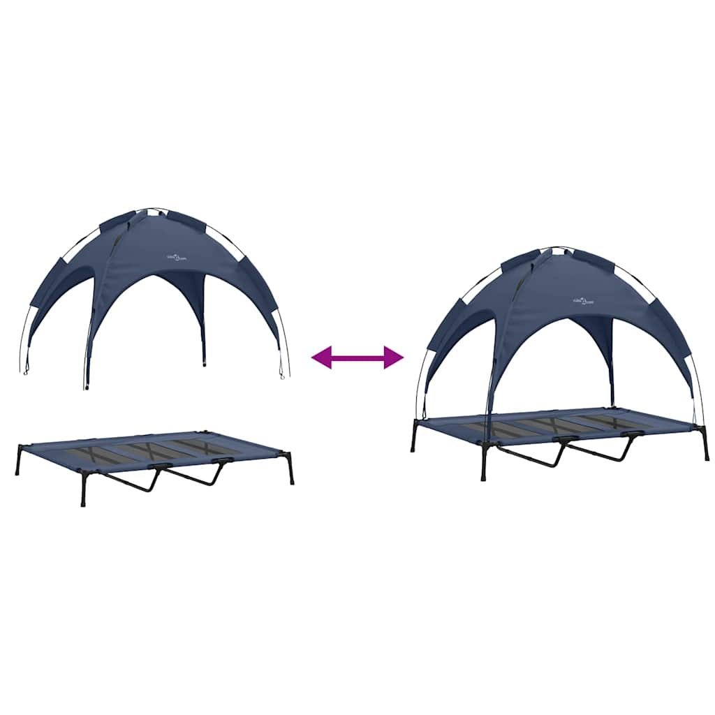 Letto per Cani Blu navy 122 x 93 x 106,5 cm Acciaio