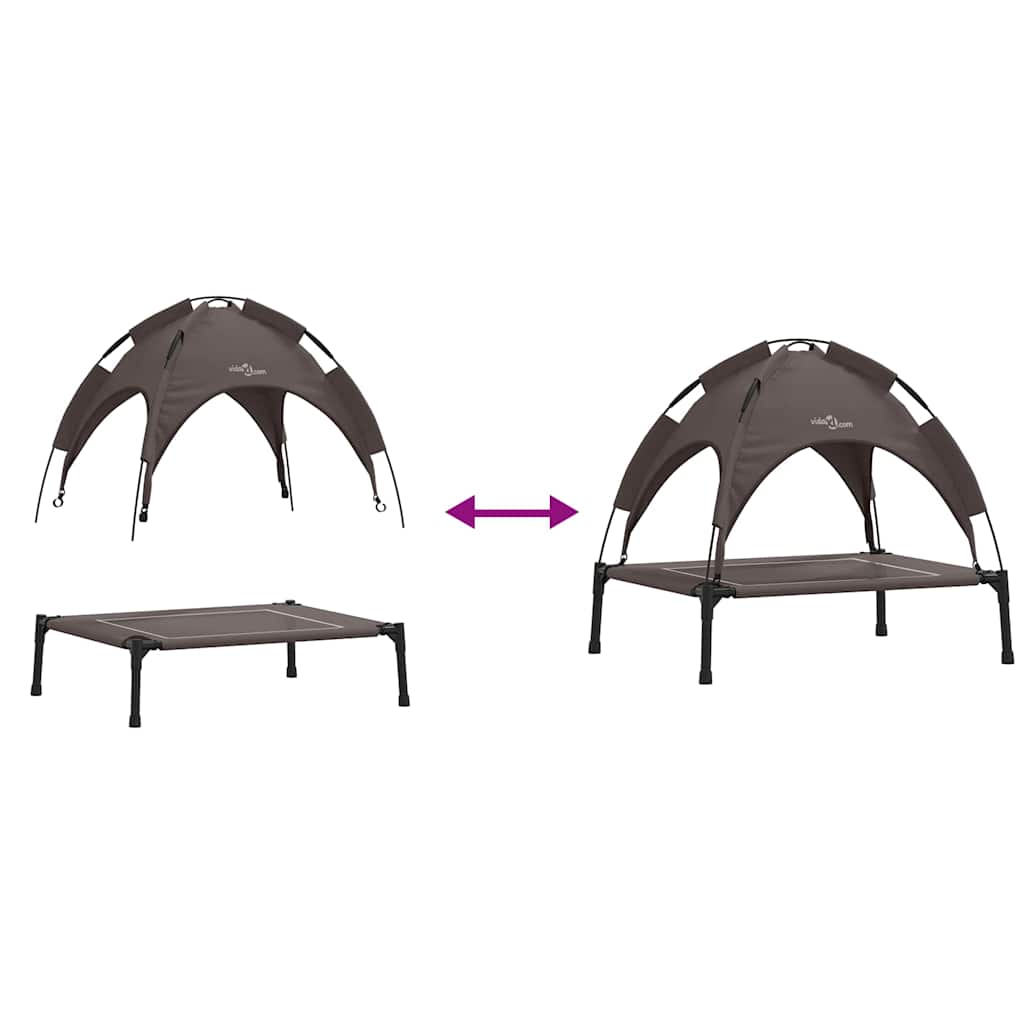 Letto per Cani 71 x 64 x 71 cm Acciaio Marrone