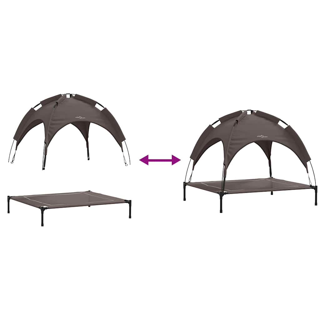 Letto per Cani 104 x 86 x 84,5 cm Acciaio Marrone