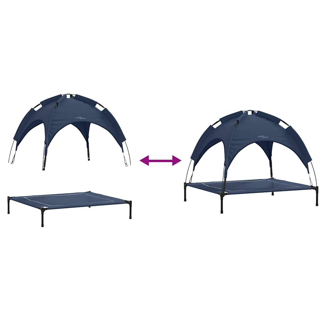 Letto per Cani 104 x 86 x 84,5 cm Acciaio Blu navy
