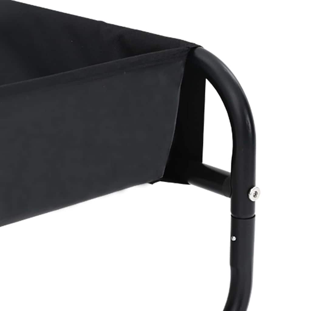 Letto per Cani Nero 75 x 75 x 30 cm Acciaio