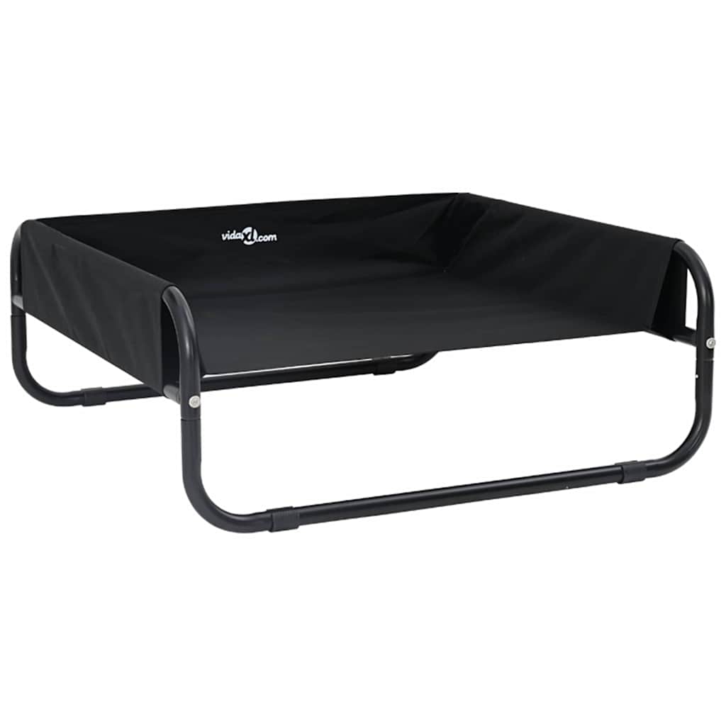 Letto per Cani Nero 75 x 75 x 30 cm Acciaio