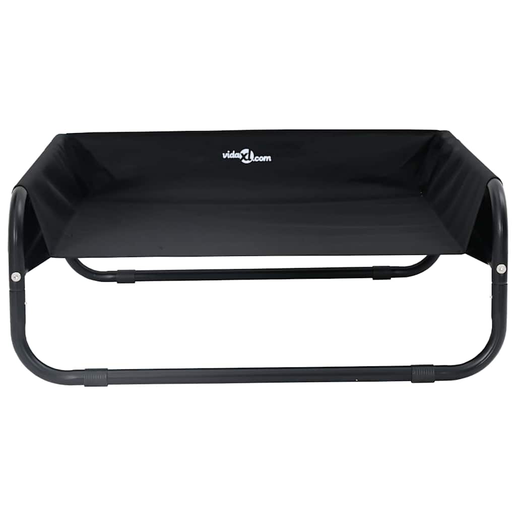 Letto per Cani Nero 75 x 75 x 30 cm Acciaio