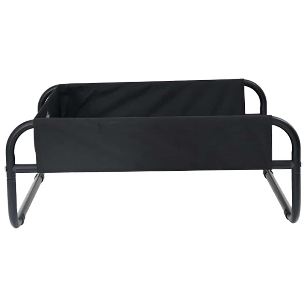 Letto per Cani Nero 75 x 75 x 30 cm Acciaio