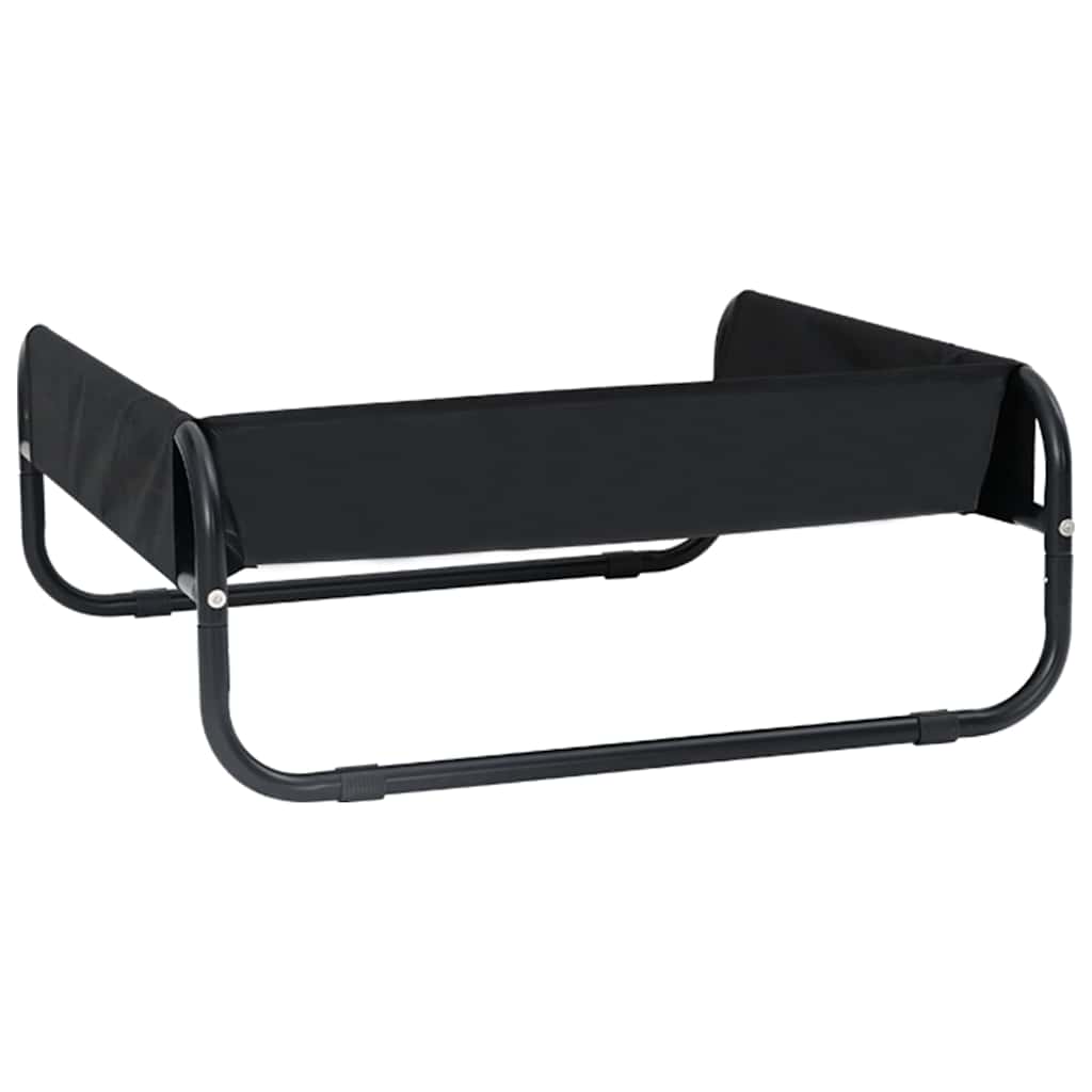 Letto per Cani Nero 75 x 75 x 30 cm Acciaio