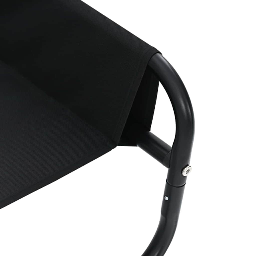 Letto per Cani Nero 75 x 75 x 30 cm Acciaio
