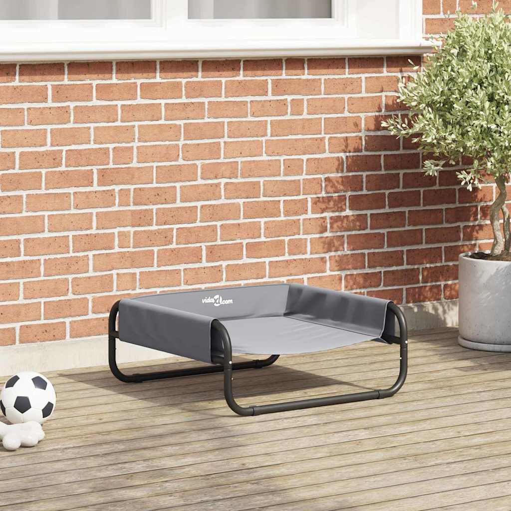 Letto per Cani Grigio chiaro 57 x 57 x 24 cm Acciaio